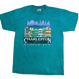 Charleston SC Rainbow Row vintage 80s graphic t-shirt adult large single stitch